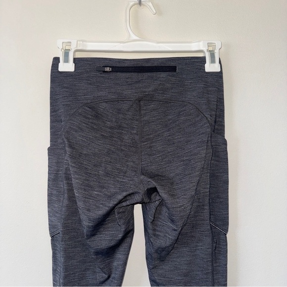 Lululemon Speed Up Tight *Full-On Luxtreme Brushed 28"Heathered Black Size 4 - Picture 7 of 8